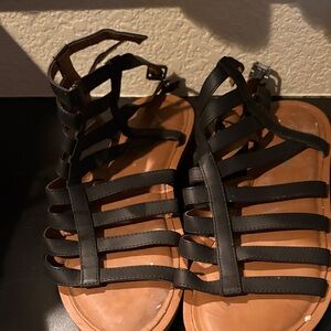 American Eagle Outfitters Black Gladiator Sandals